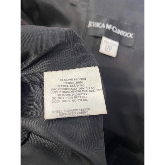 Vintage Jessica McClintock Strapless Cocktail Dress sz 12p - Picture 7 of 9